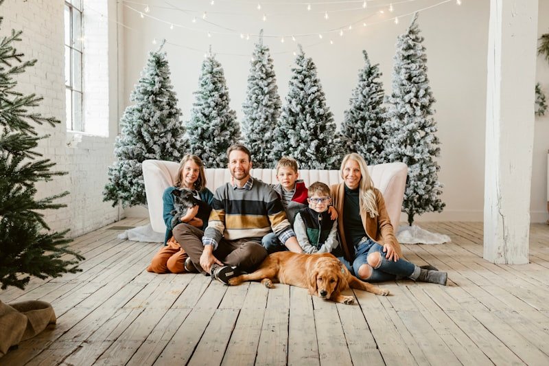 Happy family at home in Manalapan, NJ